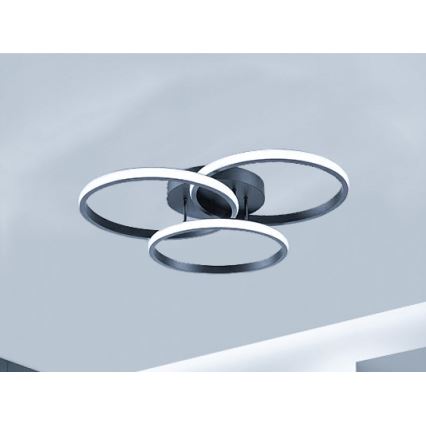 LED димируемо таванно осветително тяло LED/70W/230V 3000-6500K черно + дистанционно управление