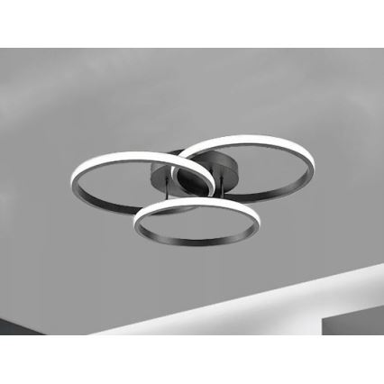 LED димируемо таванно осветително тяло LED/70W/230V 3000-6500K черно + дистанционно управление