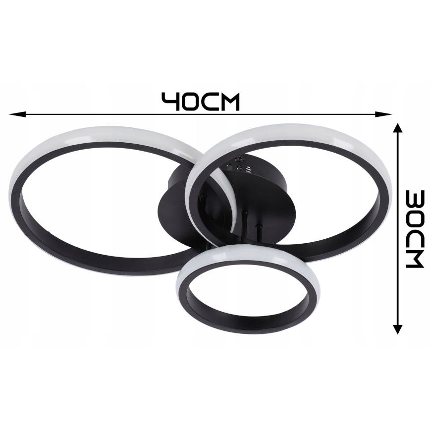 LED димируемо таванно осветително тяло LED/70W/230V 3000-6500K черно + дистанционно управление