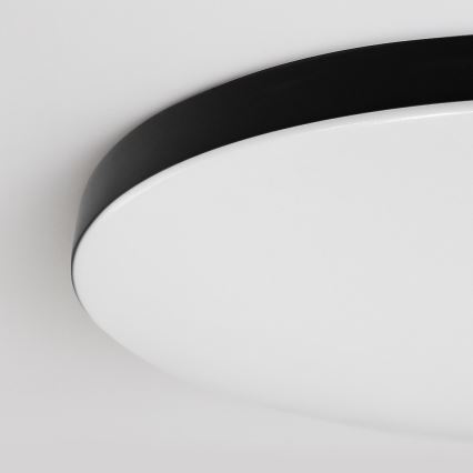 Димируема LED таванна лампа SIENA LED/80W/230V 3000-6000K Ø 75 см черна + дистанционно управление