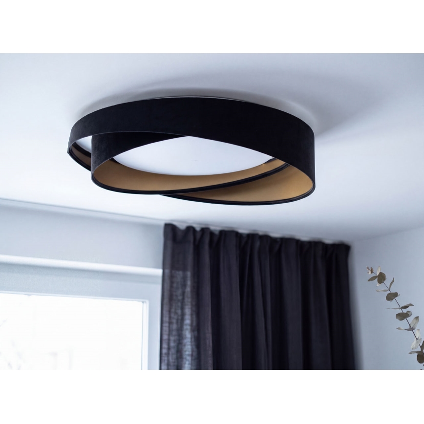 LED димируемо таванно осветително тяло SMART GALAXY MODERN LED/24W/230V 3000-6500K Ø 55 см черно/златисто + дистанционно управление