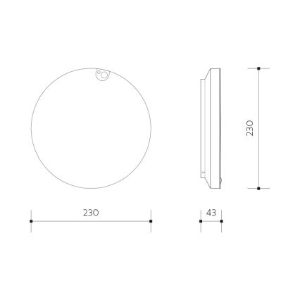 LED димируемо таванно осветително тяло със сензор за движение и за сумрак LED/6/12/18W/230V pr. 23 cm