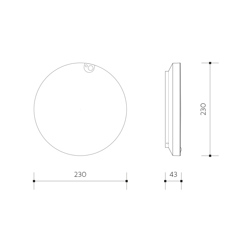LED димируемо таванно осветително тяло със сензор за движение и здрач OLDA LED/6/12/18W/230V Ø 23 см