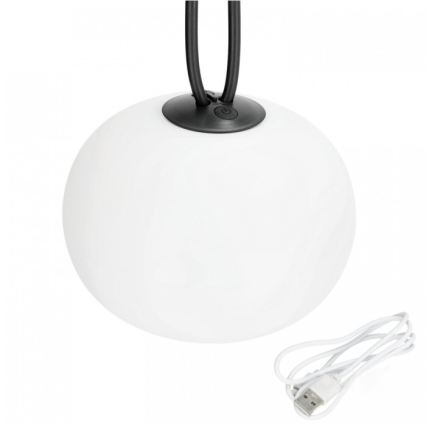 LED димируемо презареждаемо външно осветително тяло VENEZIA LED/1,5W/5V 2500K IP54 2600 mAh черно