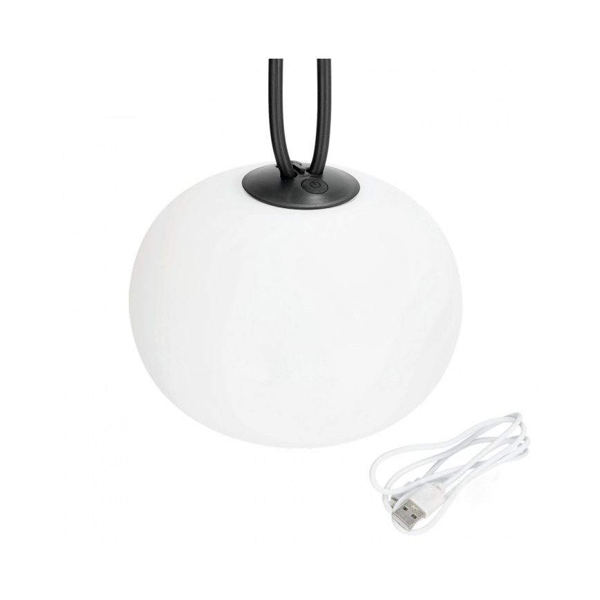LED димируемо презареждаемо външно осветително тяло VENEZIA LED/1,5W/5V 2500K IP54 2600 mAh черно