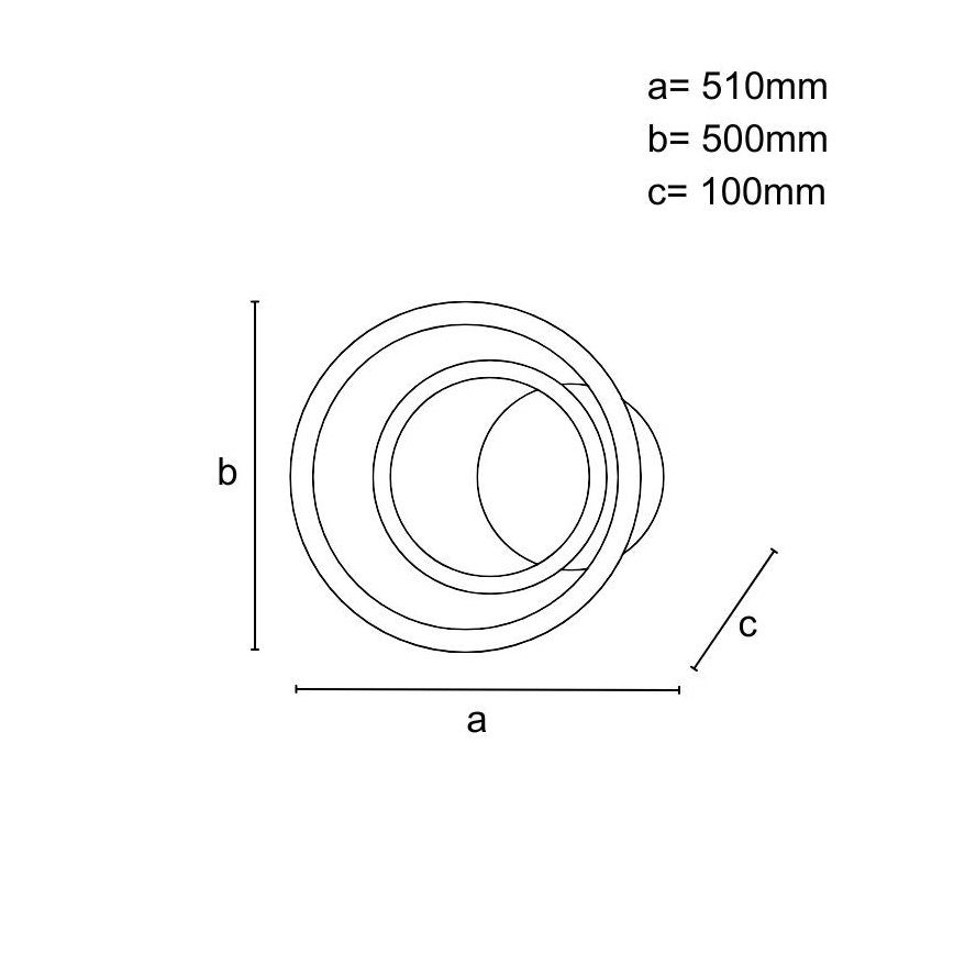 Димируемо таванно LED осветително тяло 55W/230V 3000-6500K + дистанционно управление