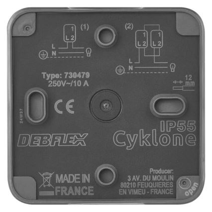 Домашен превключвател редуване на 250V/10A IP55