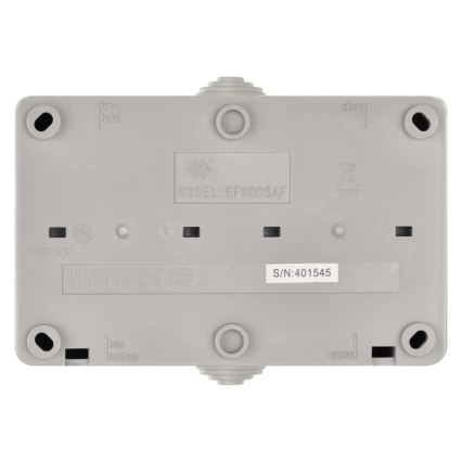 Домашен превключвател редуване на номер 6 с букса 250V/16A IP44 сив