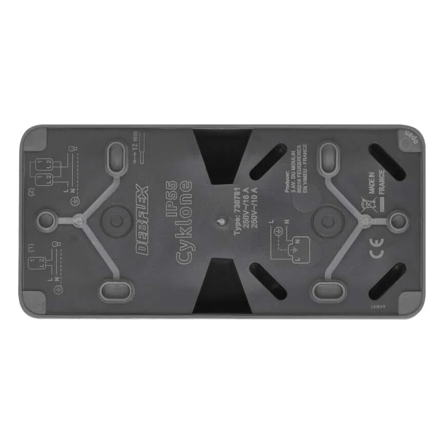 Домашен превключвател редуване на с букса 250V/16A IP55