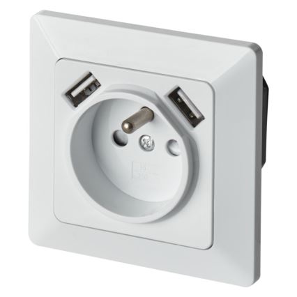 Домашен контакт с USB FRENCH 250V/16A