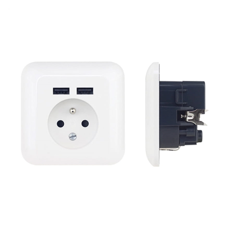 Домашна розетка FRENCH с USB 250V/16A