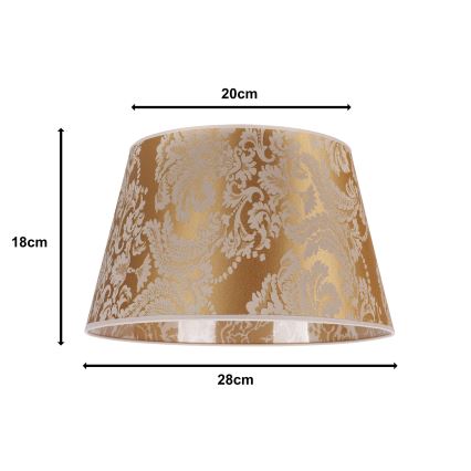 Duolla - Абажур за настолна лампа CONE M E27 пр. 28 см златист