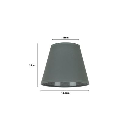 Duolla - Абажур за настолна лампа SOFIA XS E14 пр. 18,5 см сив