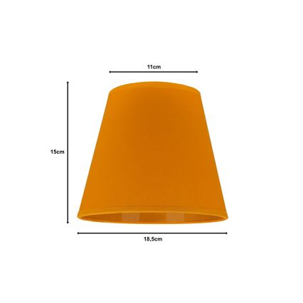 Duolla - Абажур за настолна лампа SOFIA XS E14 пр. 18,5 см жълт