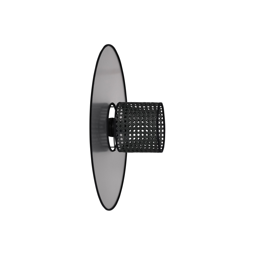 Duolla - Аплик TOKYO RATTAN 1xE27/15W/230V Ø 50 см сребрист/черен