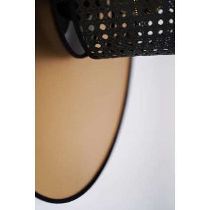 Duolla - Аплик TOKYO RATTAN 1xE27/15W/230V Ø 50 см златист/черен