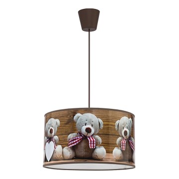 Duolla - Детски пендел BEARS 1xE27/40W/230V Ø 35 см