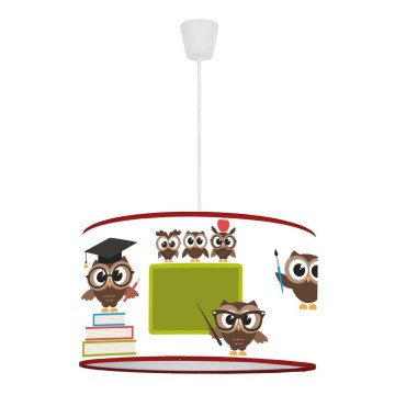 Duolla - Детски пендел OWLS MULTI 1xE27/15W/230V Ø 35 см