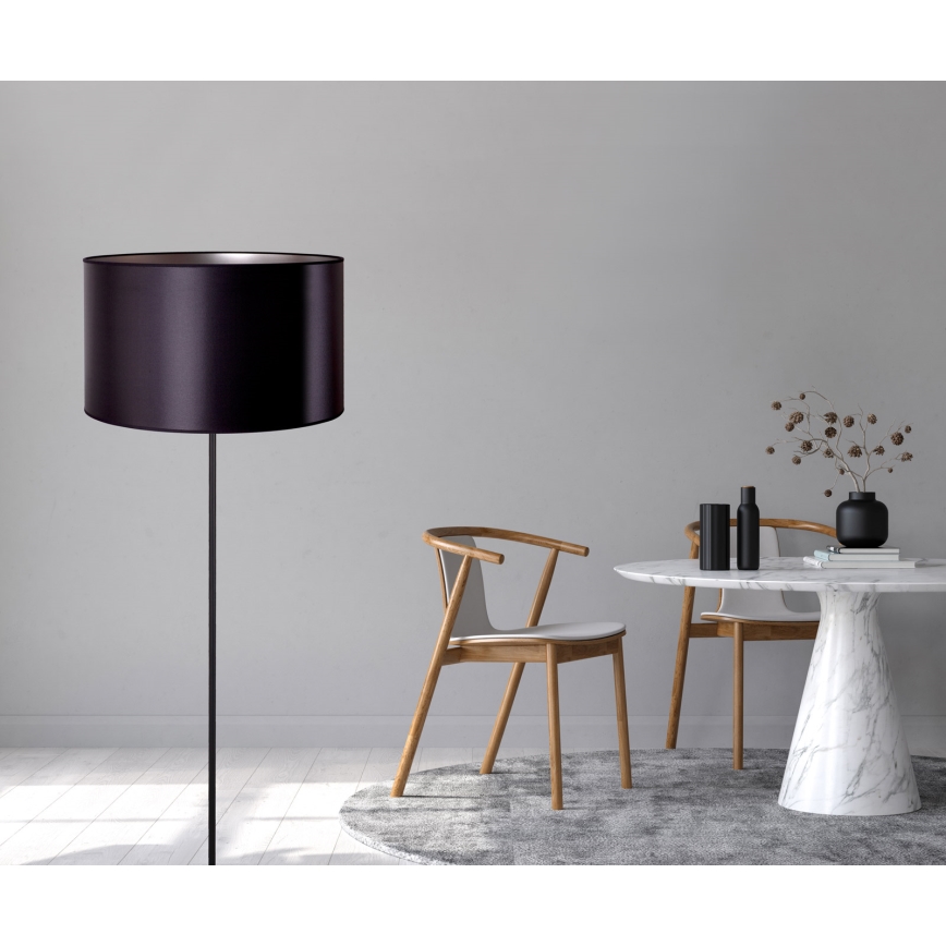 Duolla - Лампион CANNES 1xE27/15W/230V Ø 45 см черен/сребрист