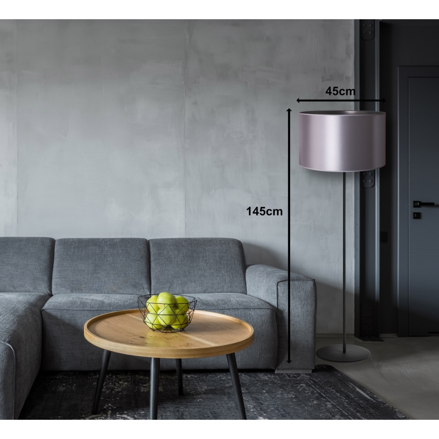 Duolla - Лампион CANNES 1xE27/15W/230V Ø 45 см сребрист/черен