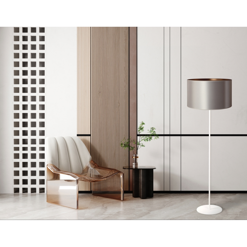 Duolla - Лампион CANNES 1xE27/15W/230V Ø 45 см сребрист/меден/бял