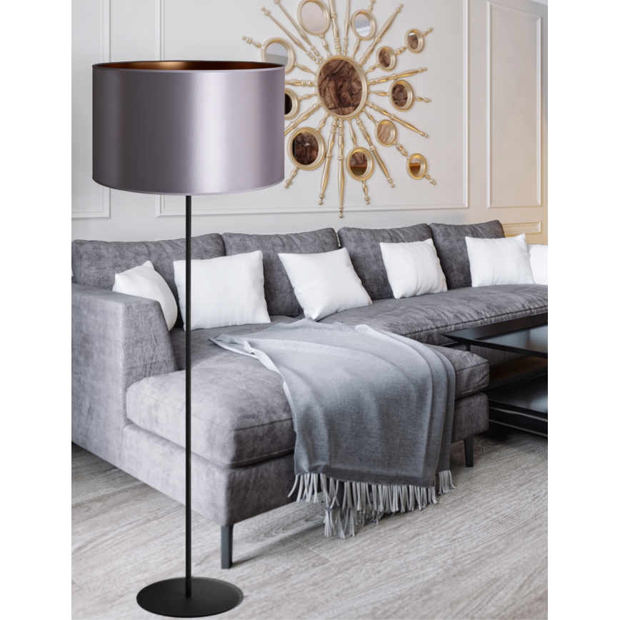 Duolla - Лампион CANNES 1xE27/15W/230V Ø 45 см сребрист/меден/черен