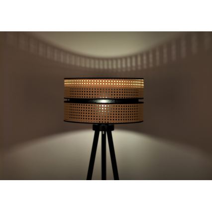 Duolla - Лампион DUO 1xE27/15W/230V Ø 40 см ратан/черен