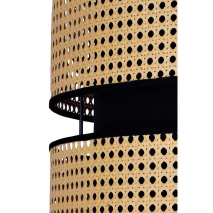 Duolla - Лампион DUO 1xE27/15W/230V Ø 40 см ратан/черен