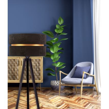 Duolla - Лампион DUO 1xE27/60W/230V Ø 44 см черен/венге