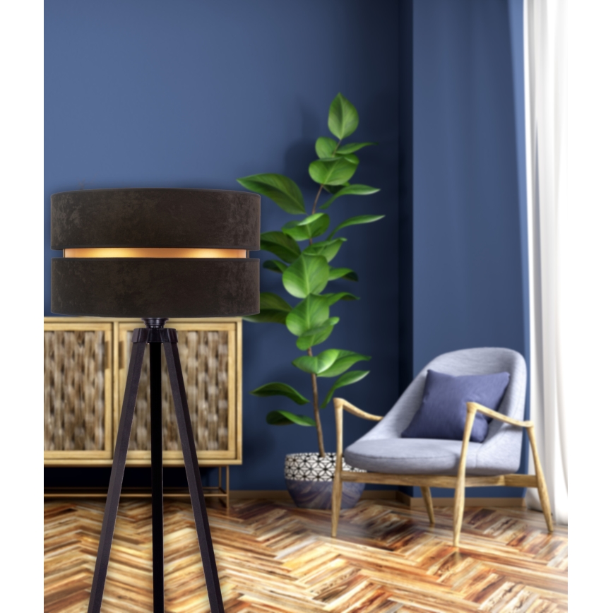 Duolla - Лампион DUO 1xE27/60W/230V Ø 44 см черен/венге