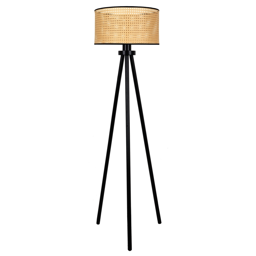 Duolla - Лампион ROLLER 1xE27/15W/230V Ø 45 см ратан/черен