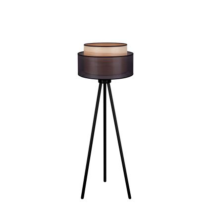 Duolla - Лампион WOOD BOHO 1xE27/15W/230V Ø 45 см черен/бежов