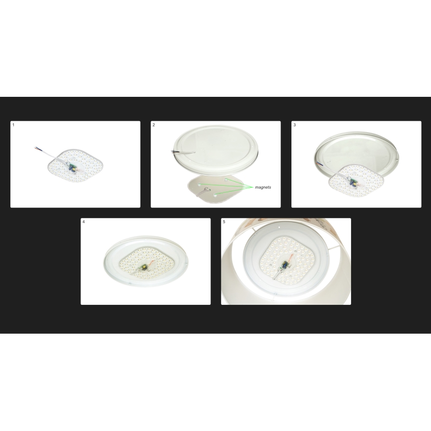 Duolla - LED Плафониера CORTINA LED/26W/230V Ø 45 см 4000K кафяв