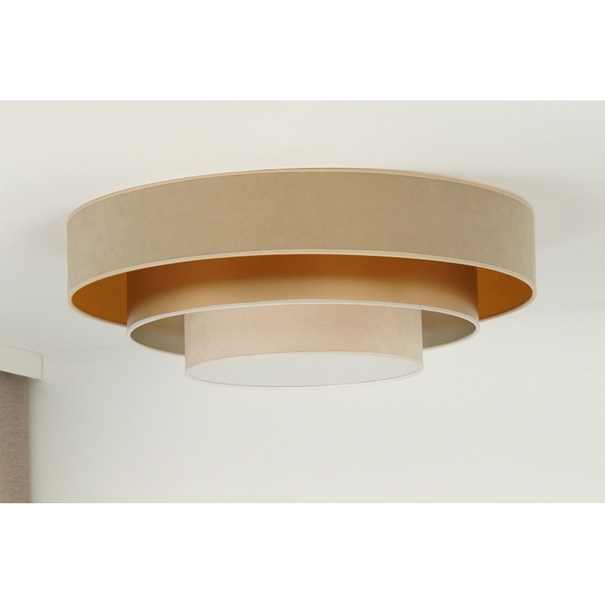 Duolla - LED Плафониера LUNETA LED/26W/230V Ø 60 см 4000K бежов/златист/кремав