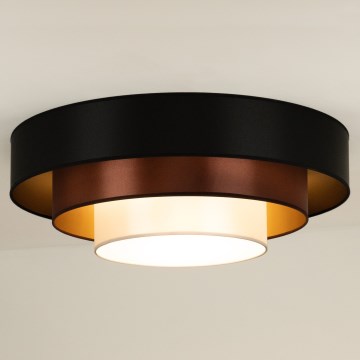 Duolla - LED Плафониера LUNETA LED/26W/230V Ø 60 см 4000K черен/меден/бял