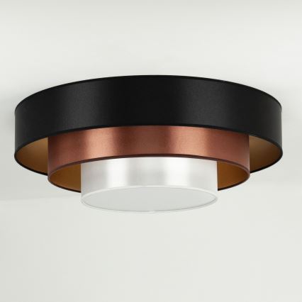 Duolla - LED Плафониера LUNETA LED/26W/230V Ø 60 см 4000K черен/меден/бял