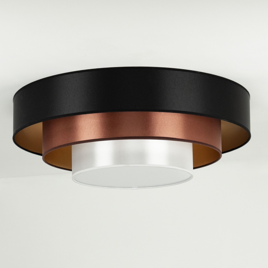 Duolla - LED Плафониера LUNETA LED/26W/230V Ø 60 см 4000K черен/меден/бял