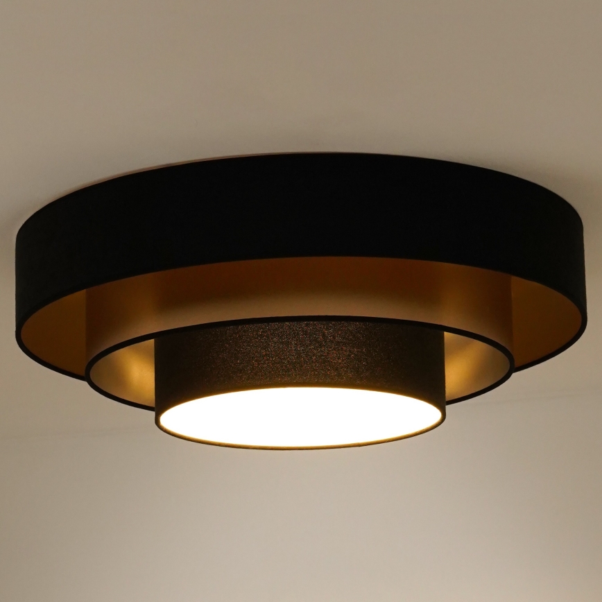 Duolla - LED Плафониера LUNETA LED/26W/230V Ø 60 см 4000K черен/златист