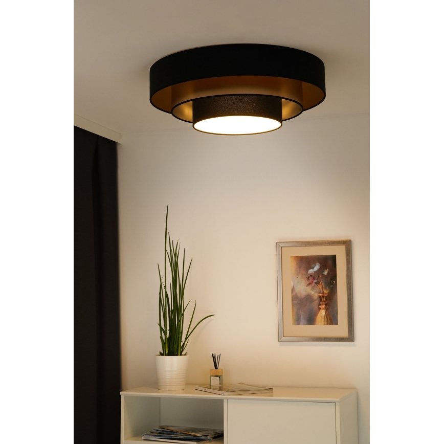 Duolla - LED Плафониера LUNETA LED/26W/230V Ø 60 см 4000K черен/златист