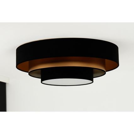 Duolla - LED Плафониера LUNETA LED/26W/230V Ø 60 см 4000K черен/златист