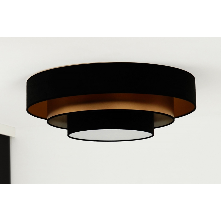 Duolla - LED Плафониера LUNETA LED/26W/230V Ø 60 см 4000K черен/златист