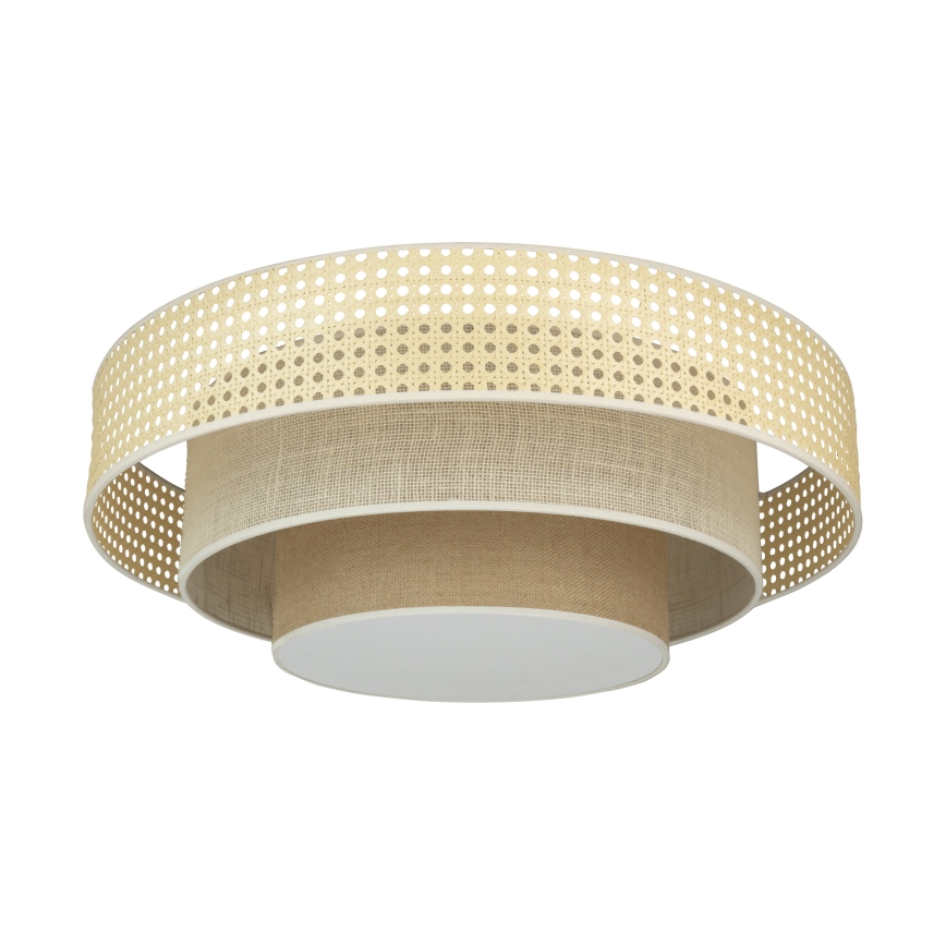 Duolla - LED Плафониера LUNETA LED/26W/230V Ø 60 см 4000K ратан/бежов/кафяв