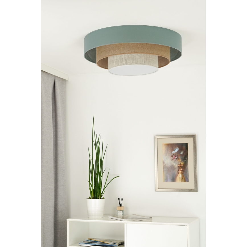 Duolla - LED Плафониера LUNETA LED/26W/230V Ø 60 см 4000K тюркоаз/бежов/кремав