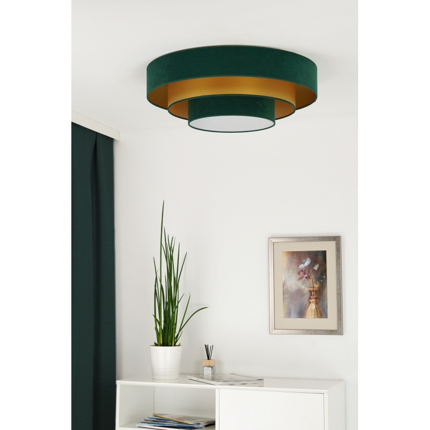 Duolla - LED Плафониера LUNETA LED/26W/230V Ø 60 см 4000K зелен/златист
