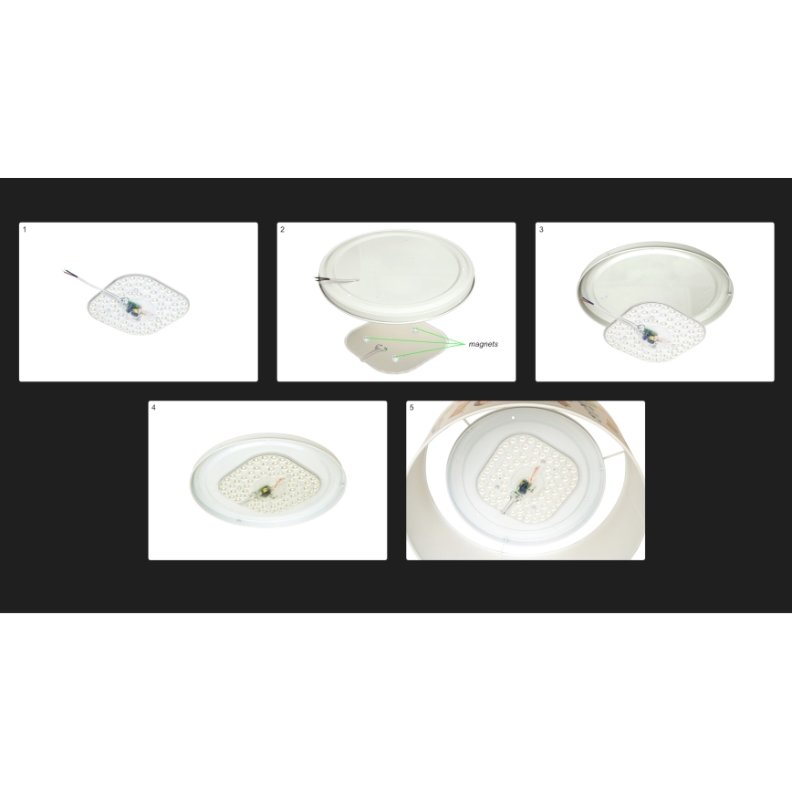 Duolla - LED Плафониера LUNETA LED/26W/230V Ø 60 см 4000K зелен/златист
