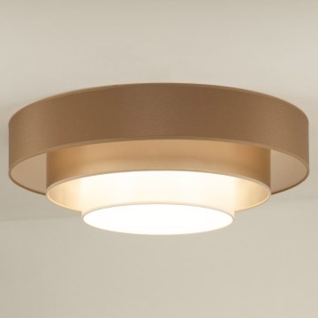 Duolla - LED Плафониера LUNETA LED/26W/230V Ø 60 см 4000K кафяв/златист/бял