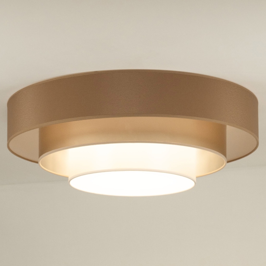Duolla - LED Плафониера LUNETA LED/26W/230V Ø 60 см 4000K кафяв/златист/бял