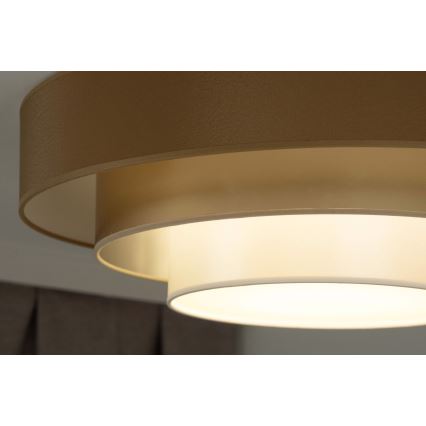 Duolla - LED Плафониера LUNETA LED/26W/230V Ø 60 см 4000K кафяв/златист/бял