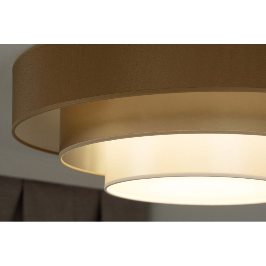 Duolla - LED Плафониера LUNETA LED/26W/230V Ø 60 см 4000K кафяв/златист/бял