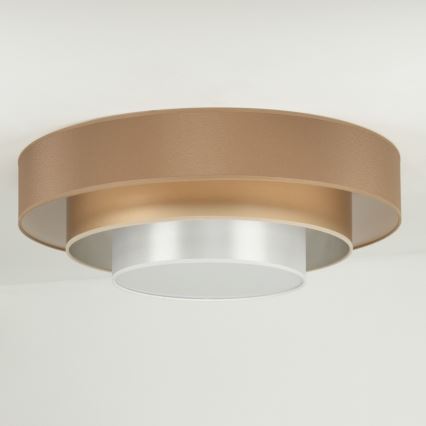Duolla - LED Плафониера LUNETA LED/26W/230V Ø 60 см 4000K кафяв/златист/бял